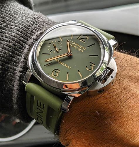 panerai oem green rubber strap|panerai officine rubber strap.